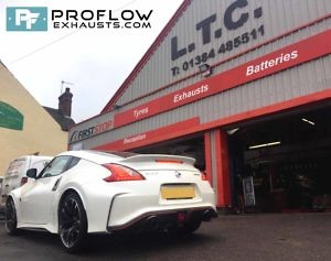 Nissan 370z Back Box Delete With Black Tip Tailpipes (1)