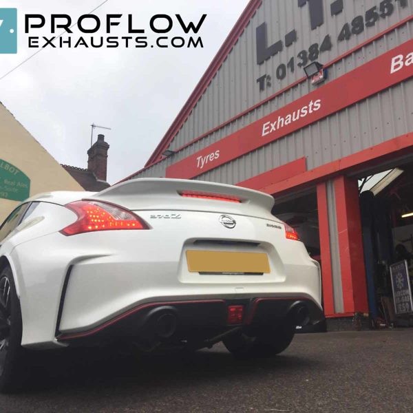 Nissan 370z Back Box Delete With Black Tip Tailpipes (4)