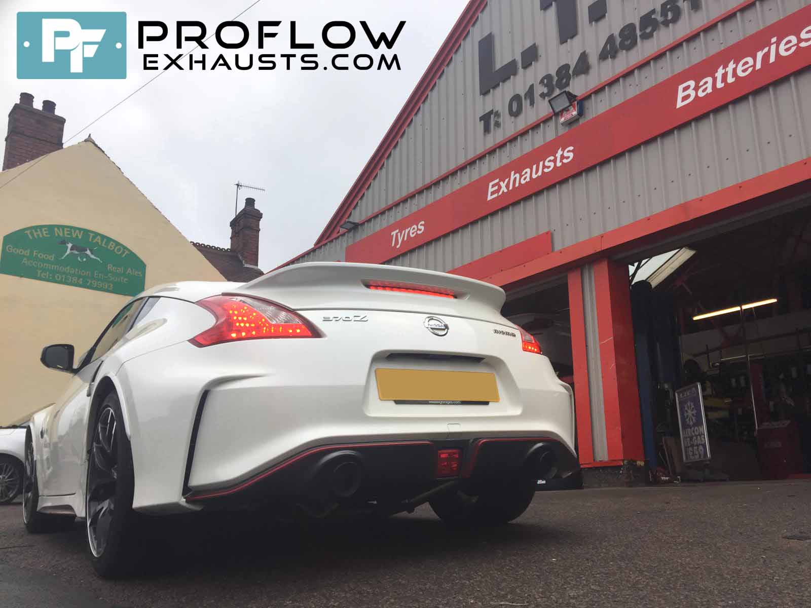 Nissan 370z Back Box Delete With Black Tip Tailpipes (4)