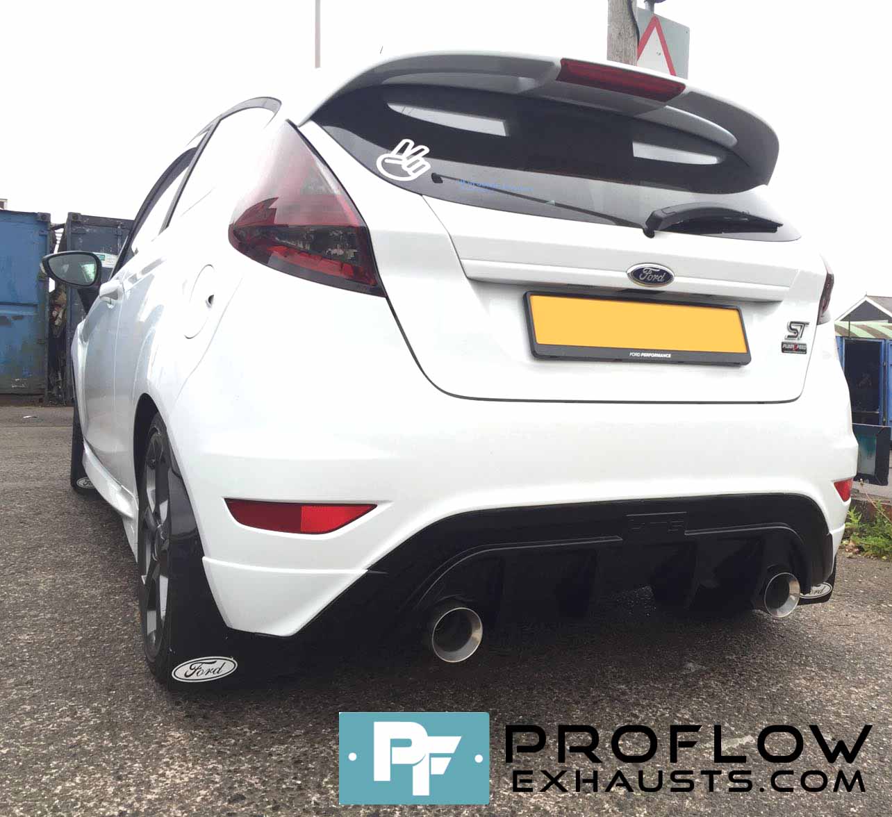 Proflow Custom Dual Tailpipes Rear Exhaust for Ford Fiesta ST