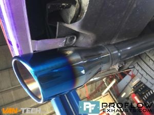 VW Transporter T5 Custom Stainless Steel Exhaust Burned Tip Tailpipes (1)