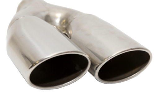Staggered Oval Twin Tailpipe