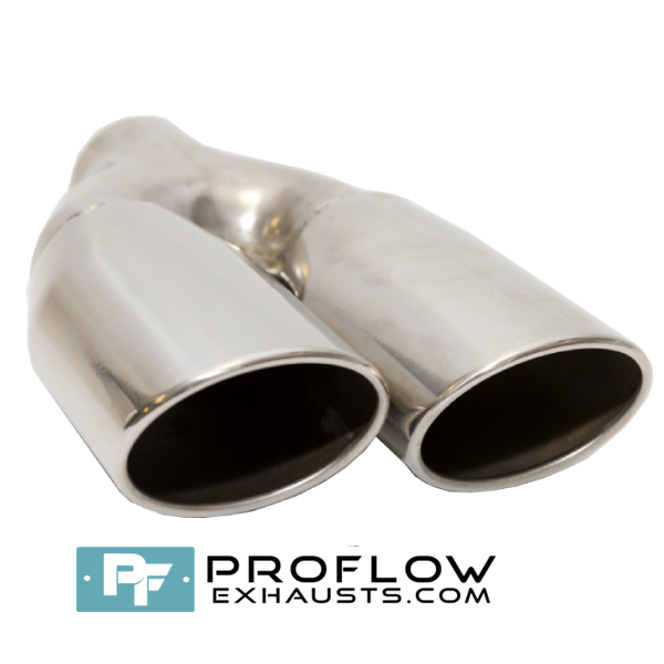 Staggered Oval Twin Tailpipe