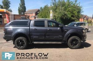 Custom Exhaust Ford Ranger Dual System with 5" Twin Staggered Tailpipes