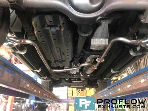 Custom Exhaust Ford Ranger Dual System with 5" Twin Staggered Tailpipes