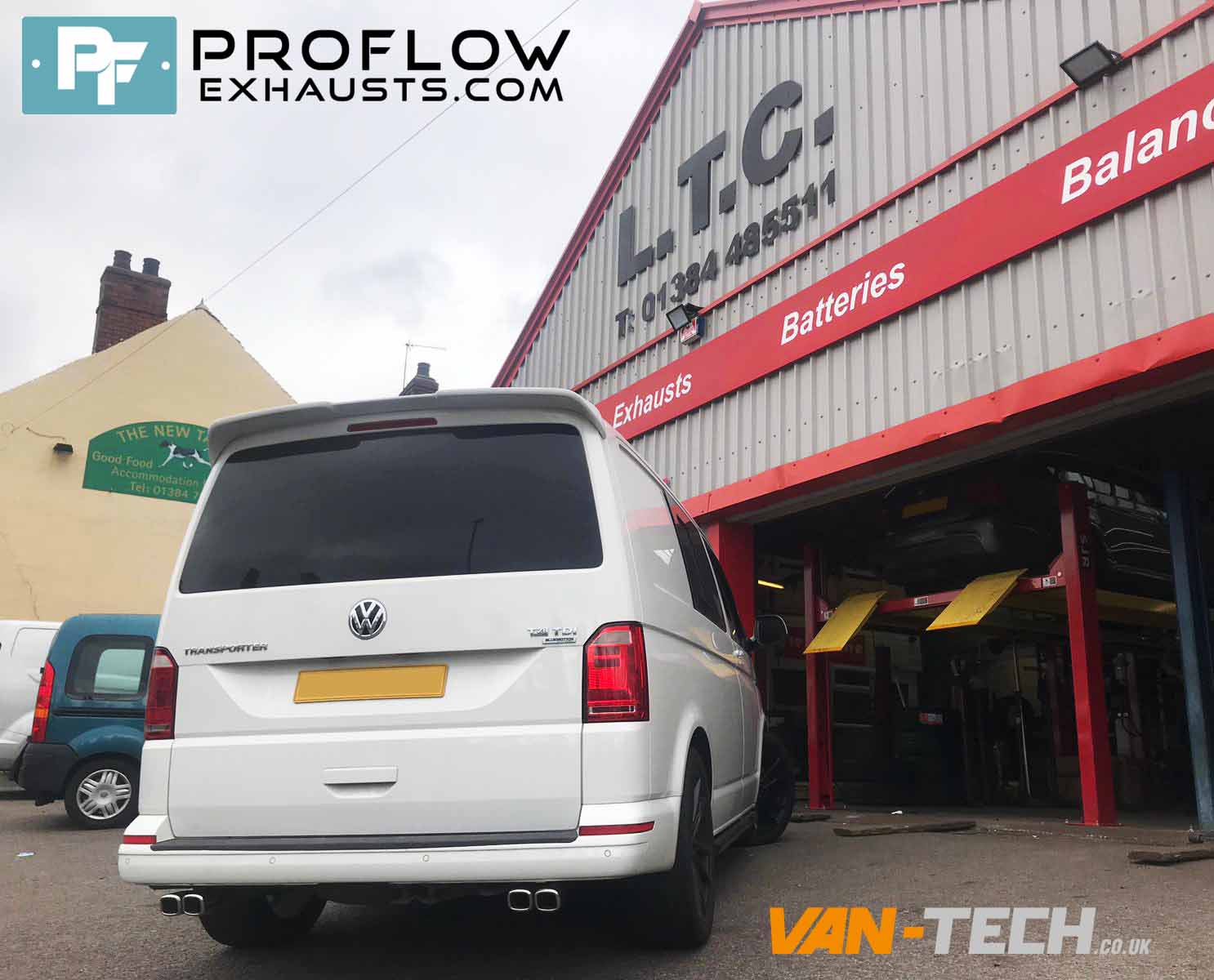 VW Transporter T5 Custom Exhaust Middle And Dual Exit Rear With Twin Tailpipes (1)