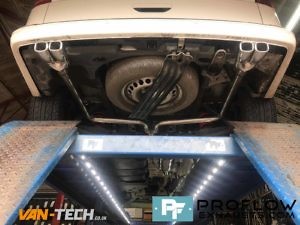 VW Transporter T5 Custom Exhaust Middle And Dual Exit Rear With Twin Tailpipes (5)