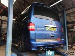 VW Transporter T5 Exhaust Stainless Steel Middle And Rear Twin Tailpipes (1)