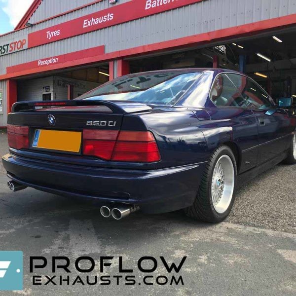 Proflow Custom Built Stainless Steel Exhaust For BMW 8 Series Mid And Rear With Centre Box Delete With TX199 Tailpipes (2)