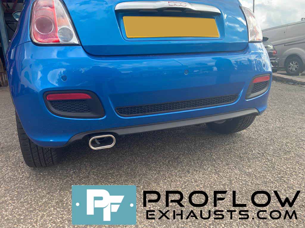 Proflow Exhausts Back Box Delete Fiat 500 with Stainless Steel Tailpipe