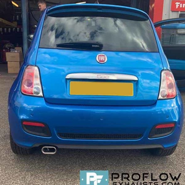 Proflow Exhausts Back Box Delete Fiat 500 with Stainless Steel Tailpipe