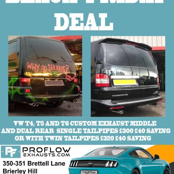 BLACK FRIDAY SALE VW Transporter T4, T5, T5.1 and T6 Custom Exhaust!