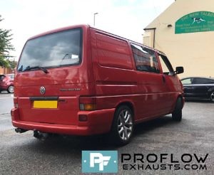 Proflow Custom built Exhaust for VW T4 Transporter Middle and Single Exit Rear