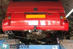 Proflow Custom built Exhaust for VW T4 Transporter Middle and Single Exit Rear