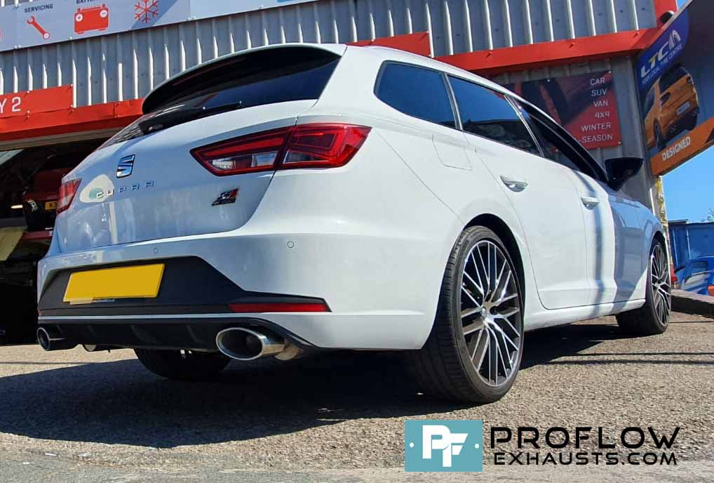 Proflow Custom Built Stainless Steel Dual Back Boxes Seat Cupra Exhaust (2)