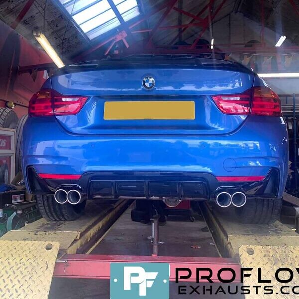 Custom Exhaust Back Box Delete With Dual Twin Tailpipes Made From Stainless Steel For BMW 4 Series (3)