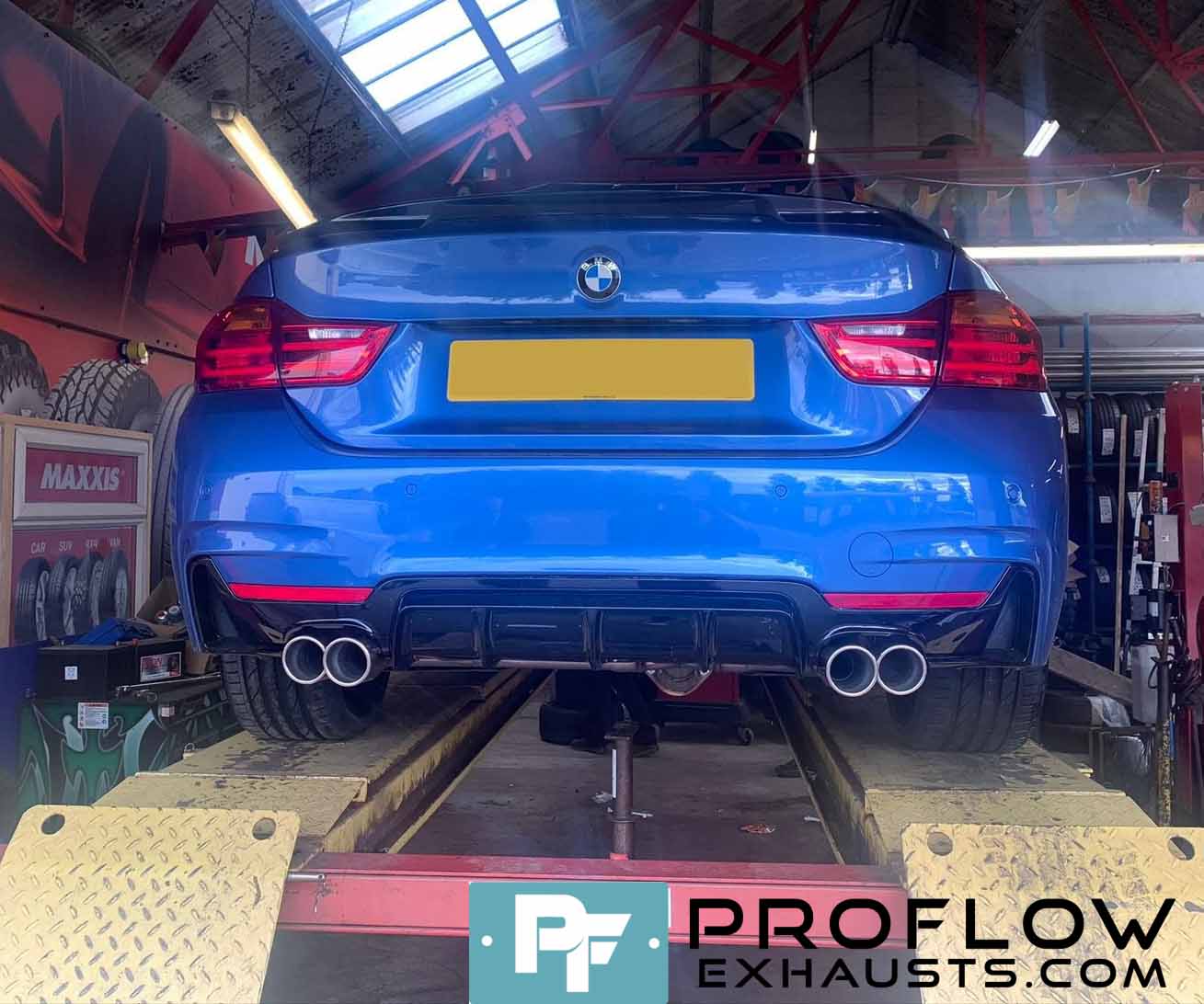 Custom Exhaust Back Box Delete With Dual Twin Tailpipes Made From Stainless Steel For BMW 4 Series (3)
