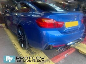 Custom Exhaust Back Box Delete With Dual Twin Tailpipes Made From Stainless Steel For BMW 4 Series (4)