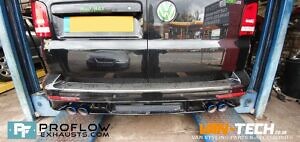 Custom Built Exhaust With Twin Tailpipes For VW Transporter T6 (2)