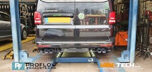 Custom Built Exhaust With Twin Tailpipes For VW Transporter T6 (5)