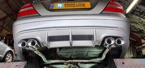Mercedes CLK Custom Exhaust Dual Exit Built From Stainless Steel (1)