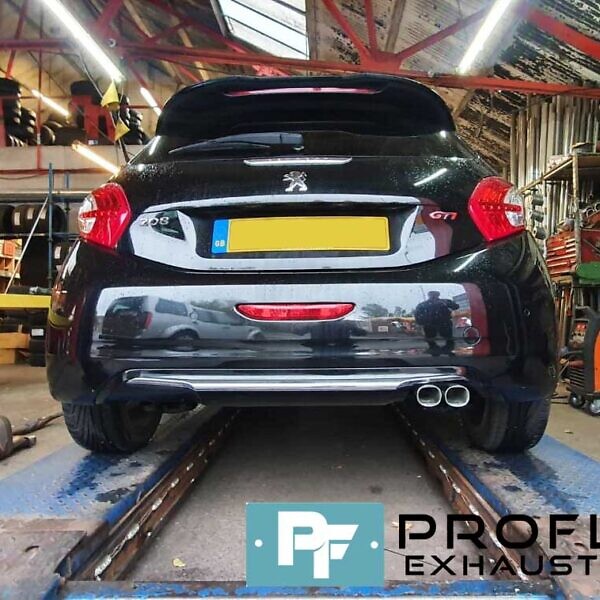 Peugeot 208 GTi Custom Exhaust Middle and Rear with Twin Tailpipe