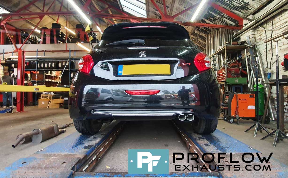 Peugeot 208 GTi Custom Exhaust Middle and Rear with Twin Tailpipe