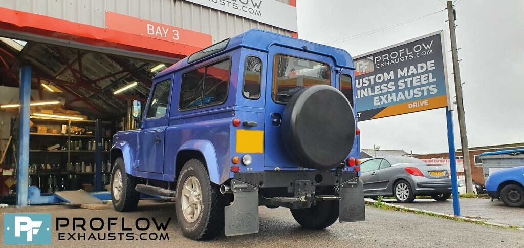 Land Rover Defender Custom Built Exhaust Straight Pipe From Turbo Back (3)