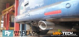 VW Transporter T5 Custom Exhaust Middle and Rear with Single Exit Tailpipe