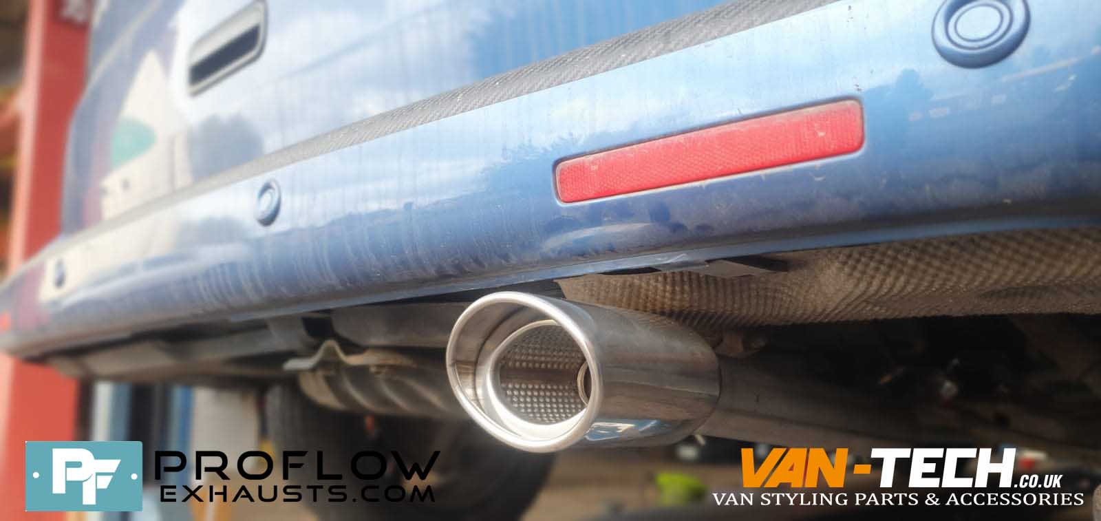 VW Transporter T5 Custom Exhaust Middle and Rear with Single Exit Tailpipe