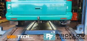Custom Built Proflow Exhaust for VW Transporter T5 Motion made from stainless steel