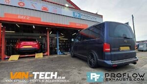 VW T5.1 Transporter Custom Stainless Steel Exhaust with Dual Exit Twin Tailpipes