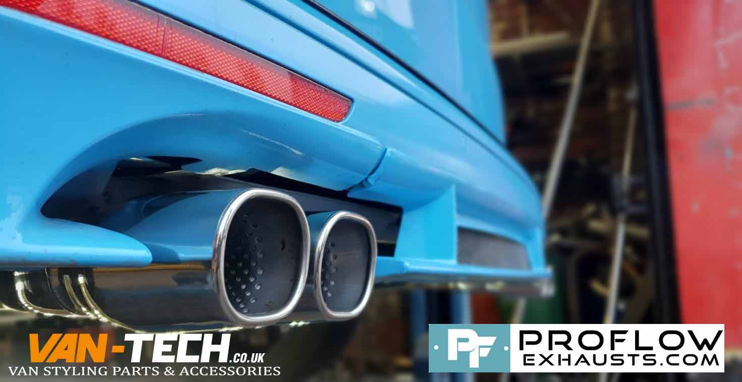 Custom Built Stainless Steel Proflow Exhaust for VW Transporter T6