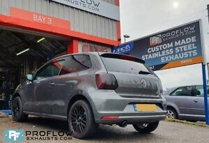 Proflow Exhausts Stainless Steel Back Box and TX196 Burnt Effect Tailpipe for VW Polo GTI