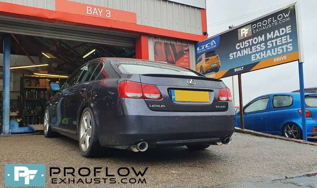 Proflow Exhausts Stainless Steel Back Boxes Dual Exit for Lexus GS430