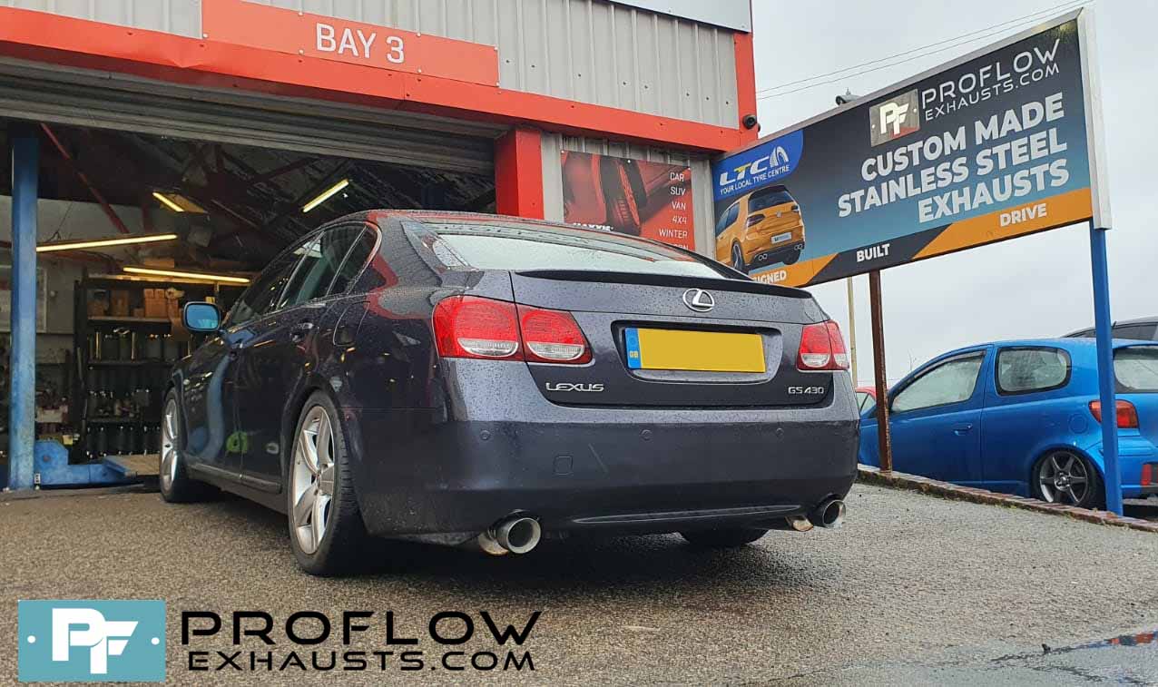 Proflow Exhausts Stainless Steel Back Boxes Dual Exit For Lexus GS430 (8)