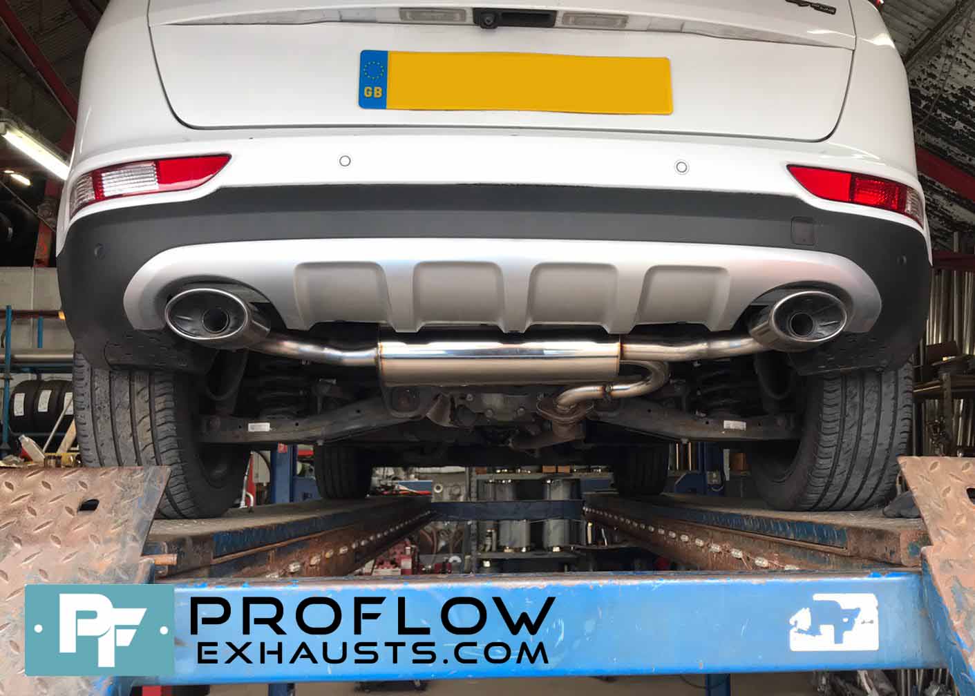 Stainless Steel Back Box with Dual Exit Custom Exhaust for Kia Sportage