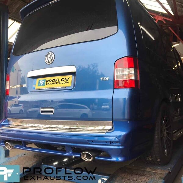 VW Transporter T5 T5.1 Exhaust Proflow Custom Stainless Steel Dual Exit With Dual Exit (4)