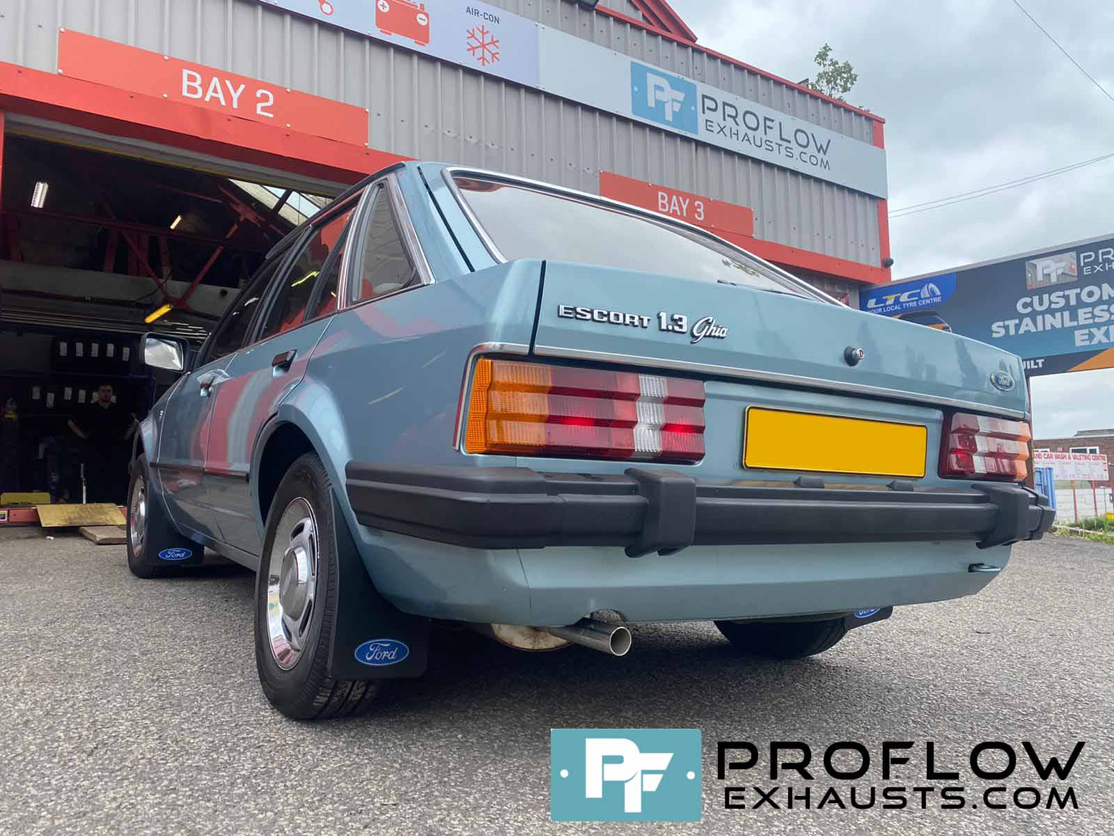 Proflow Custom Built Stainless Steel Exhaust For Ford Escort MK3 (2)