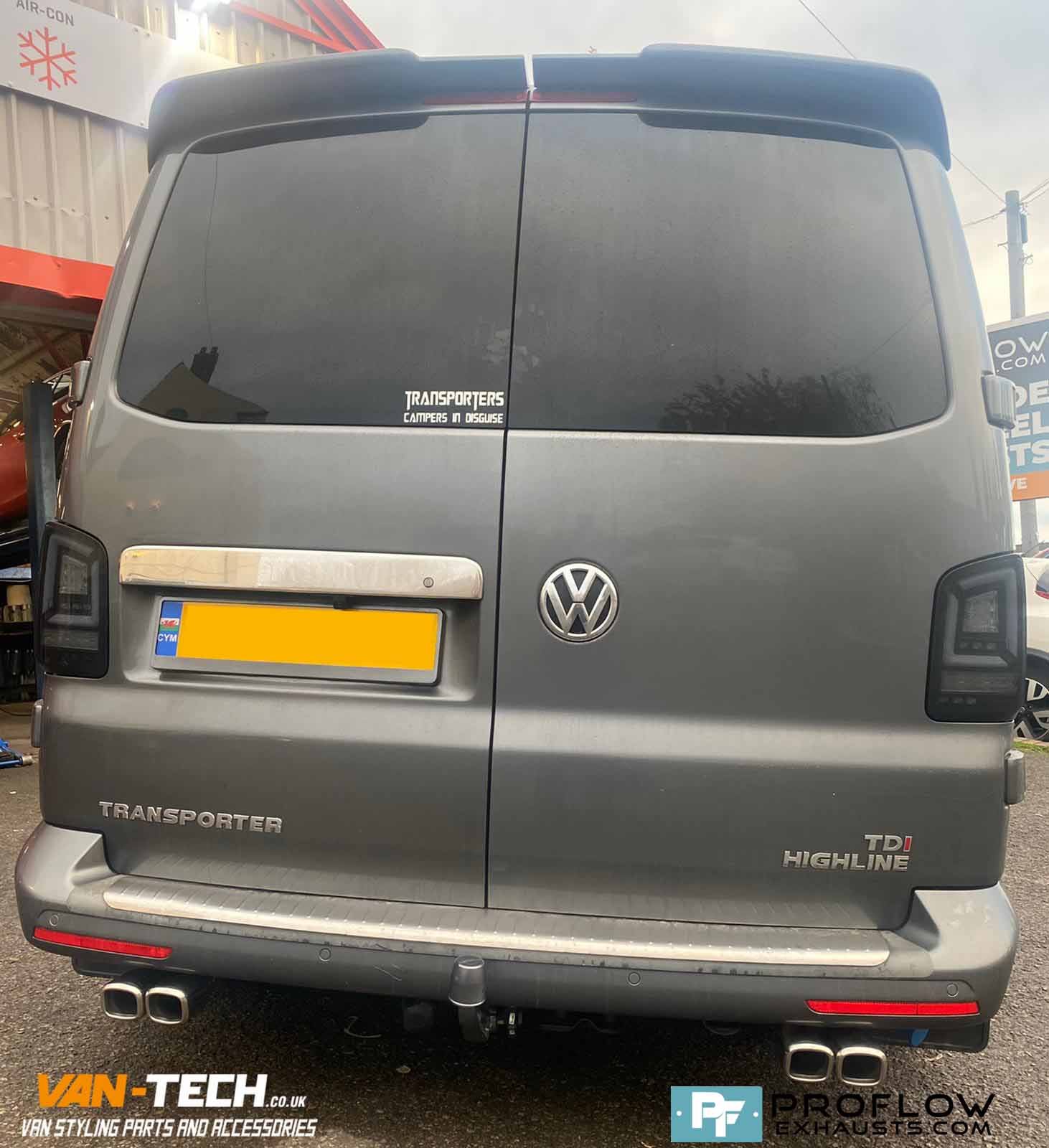 VW Transporter T5 T5.1 Stainless Steel Exhaust Dua (1)