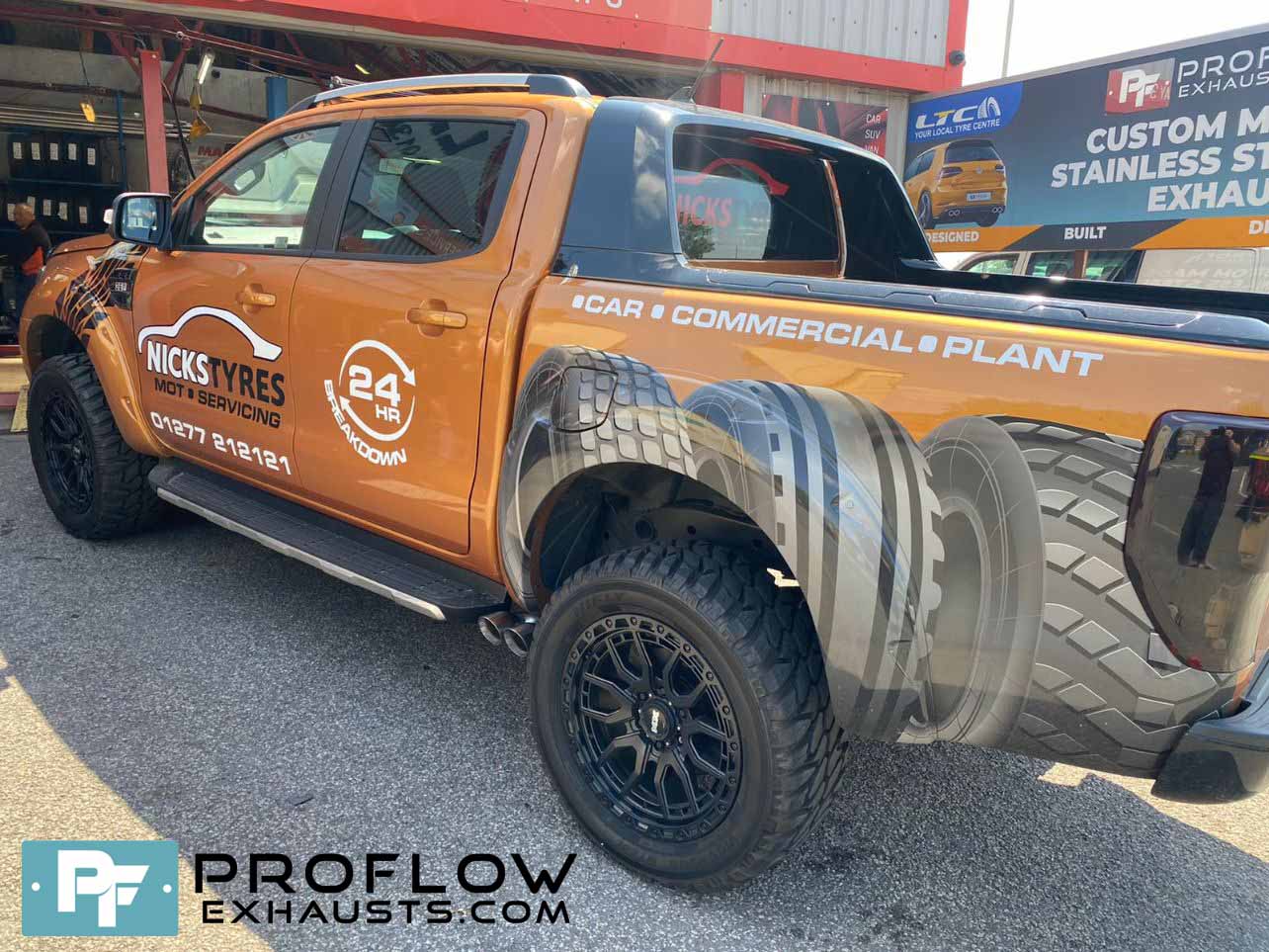 Ford Ranger Exhaust Side Exit 4 Proflow Exhausts