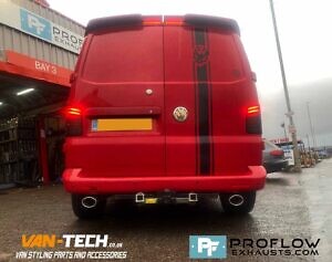 Custom Stainless Steel Exhaust For VW T5.1 Transporter With Dual Exit (1)