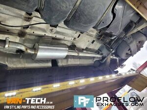 Custom Stainless Steel Exhaust For VW T5.1 Transporter Mid Rear With Single Exit Twin Tailpipe (2)