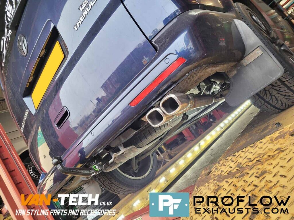 Custom Stainless Steel Exhaust For VW T5.1 Transporter Mid Rear With