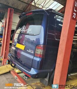 Custom Stainless Steel Exhaust For VW T5.1 Transporter Mid Rear With Single Exit Twin Tailpipe (5)