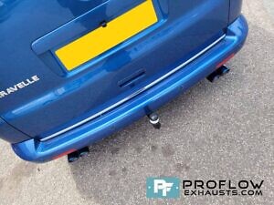 VW Transporter T5 T5.1 Stainless Steel Exhaust With Dual Twin Tailpipe TX178 (4)