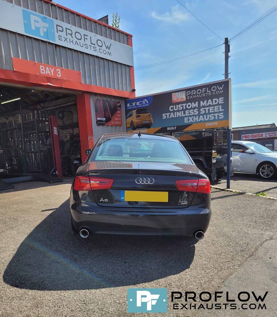 Audi A6 V6 Exhaust Back Box Delete With Dual Tailpipes Made From Stainless Steel (1)