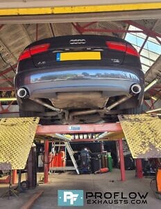 Audi A6 V6 Exhaust Back Box Delete With Dual Tailpipes Made From Stainless Steel (3)