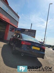 Audi A6 V6 Exhaust Back Box Delete With Dual Tailpipes Made From Stainless Steel (4)