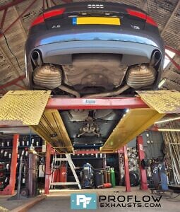 Audi A6 V6 Exhaust Back Box Delete With Dual Tailpipes Made From Stainless Steel (5)